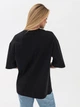 Футболка хлопковая оверсайз длинная женская Ray Oversize Unisex U0104W 2XL/3XL Черная (RAY2000000022628) - изображение 2