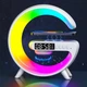 Светильник будильник ночник аккумуляторный Rgb G63 с беспроводной зарядкой 10W и Bluetooth колонкой - изображение 5