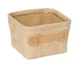 Корзина для ванной комнаты Wenko Anela, 14 x 9 x 14 см, полиэстер, искусственная кожа, бежевый - изображение 1