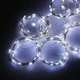 Світлодіодна гірлянда штора роса на дроті 3х2 м 250 LED пульт + USB холодный білий - зображення 3