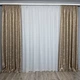 Шикарные готовые шторы Листья TG Home из жаккардовой ткани Золото - изображение 1