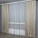 Шикарные готовые шторы Ромб TG Home из жаккардовой ткани Крем - изображение 3
