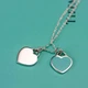 Срібний кулон Mini Double Heart Tag Pendant Tiffany & Co - зображення 6