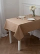 Водоотталкивающая скатерть на стол TouchableLinen 1 шт 150 см x 250 см Темно бежевий Хлопок с тефлоновым покрытием - изображение 1