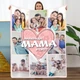 Персонализированный 3D плед Лучшая мама в мире покрывало с индивидуальным рисунком размер 135х160 - изображение 1