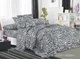 Комплект Постельного Белья Vital-Textile Полуторный 150 х 220 см 3D Премиум Бязь Черный Мадагаскар (BP1.5-293) - изображение 1