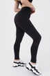 Спортивные бесшовные леггинсы с высокой талией Giulia LEGGINGS ENERGY S/M Black, дышащие, с моделирующим кроем, для фитнеса и йоги - изображение 3