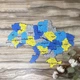 Большой Фигурный Деревянный Пазл Woods Story Карта Украины Желто-Синяя XL - изображение 13
