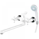 Змішувач для ванни Plamix пластиковий із шлангом та лійкою SIRIUS-140 White PM0637 - зображення 1