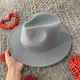 Шляпа Федора унисекс с устойчивыми полями FeltHat серая - изображение 2