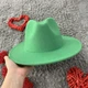 Шляпа Федора унисекс с устойчивыми полями FeltHat зеленая - изображение 2