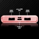 УМБ Andowl Q-CD555Х1 Power Bank 15000 mAh Зовнішній акумулятор (повер банк, портативна батарея) Чорно-рожевий + Подарунок USB-лампочка - зображення 6
