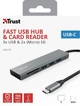 USB-хаб Trust HALYX FAST 3USB+CARD READER USB-C ALUMINIUM (24191_TRUST) - изображение 6