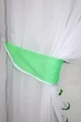 Кухонные шторки VR-Textil № 060к "Дуэт" с подвязками ярко-бирюзовый с белым 320х170 см (52-0433) - изображение 4