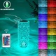 Настольная LED лампа Кристалл Роза хрустальная crystal rose на аккумуляторе с сенсорным управлением на пульте управления 16 см. 16 цветов - изображение 1