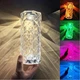Настольная LED лампа Кристалл Роза хрустальная crystal rose на аккумуляторе с сенсорным управлением на пульте управления 16 см. 16 цветов - изображение 7