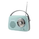 Кухонне радіо Vintage Cuisine у ретро стилі зі шкіряним ремінцем з Bluetooth та акумулятором М'ятне - изображение 4