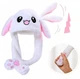 Шапка светящаяся с двигающимися ушами Кролик Pikachu Пикачу White - изображение 5