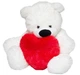 М'яка іграшка Alina Toys ведмедик Бублик 70 см білий з серцем 22 см 5784722ALN - зображення 1