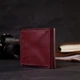 Компактное вертикальное портмоне для карт из натуральной кожи GRANDE PELLE Бордовый (bg167fash98) - изображение 11