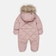 Суцільний комбінезон дитячий зимовий для новонароджених MagBaby Pooh 68 см Пудровий - зображення 2