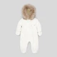 Сплошной детский комбинезон зимний для новорожденных MagBaby Pooh 68 см Молочный - изображение 1