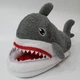 Тапки Акулы (Shark) серые смешные пушистые домашние акульи тапочки кигуруми для взрослых размер 35/39 (стелька 27см) - изображение 3