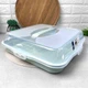 Квадратная пластиковая тортовница с крышкой с защёлками Dunya Plastic - изображение 6