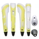 3D ручка для рисования c LCD дисплеем и набором эко пластика 3DPen-2 Yellow - изображение 4