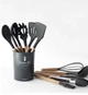 Набір кухонного приладдя 12 предметів Чорний Kitchen Set - зображення 2