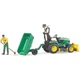 Спецтехніка Bruder садовий трактор John Deere з причіпом та фігуркою садівника (62104) - зображення 6
