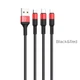 Кабель HOCO Combo Micro USB Lightning TypeC Xpress X26 1m 2A Black-Red - изображение 2