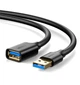 Кабель UGREEN US129 USB 3.0 Extension Male to Female Cable 1m Black UGR-10368 - зображення 1