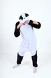 Подростковые Кигуруми Слип Пижама для Мальчиков Kigurumi Панда Кунг-фу Черно-белая 165-175 см. (2063) - изображение 1