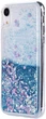 Чохол Glitter для Iphone XR бампер рідкий блиск синій - зображення 3