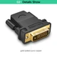 Кабель UGREEN 20124 DVI 24+1 Male to HDMI Female Adapter (Black) (UGR-20124) (UGR-20124) - изображение 3