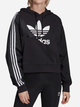 Bluza damska z kapturem krótka Adidas Originals Adicolor HC7050 38 Czarna (4065424620940) - obraz 1