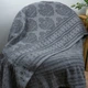 Простынь-покрывало жаккардовое махровое 100% Хлопок GM TEXTILE 190x200см 400г/м2 (Серый) - изображение 2