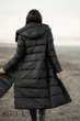 Женское зимнее длинное пальто Fodarlloy XXL черное 70682 - изображение 4