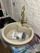 Гранитная кухонная мойка Luxor Round Lux Cascade D 51 BG + сифон, перелив, горловина в комплекте, бежевый, слоновая кость - изображение 5