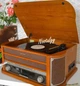 Музичний центр + вініловий програвач 6в1 Auna Belle Epoque 1908 Wood FM CD USB BT + Платівка класичної музики у ПОДАРУНОК! - зображення 1