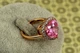 Кільце Xuping Jewelry серце океану з рожевим каменем р 17 золотисте - зображення 3
