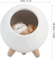 Настільний світильник Led Cat House Котячий будинок Нічник Сплячий котик у будиночку Білий - зображення 7