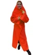 Плед согревающий из флиса с рукавами Snuggie ( Снагги) красный - изображение 6