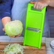 Ручная пластиковая шинковка для капусты и нарезки овощей и фруктов с плавающим лезвием (34х14.5 см) - изображение 3