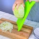 Ручная пластиковая шинковка для капусты и нарезки овощей и фруктов с плавающим лезвием (34х14.5 см) - изображение 4