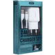 Зарядне мережеве Remax RP-U22i 2USB 2.4A + USB - Lightning для телефону Android Apple Білий - изображение 2