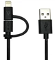 Кабель пружина AWEI Cmbo Lightning+Micro USB Spring CL-53 1 метр черный - изображение 2