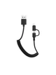 Кабель пружина AWEI Cmbo Lightning+Micro USB Spring CL-53 1 метр черный - изображение 3