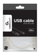 Kabel Gembird USB 2.0 - MicroUSB 5pin 0.5 m White (CCP-mUSB2-AMBM-W-0.5M) - obraz 5